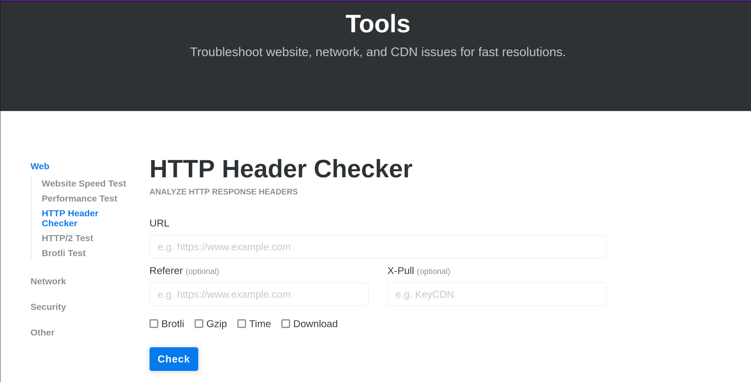 header checker